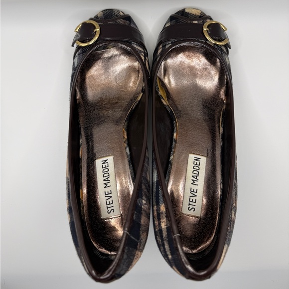 Steve Madden Bezel Plaid Block Heels - Picture 9 of 12